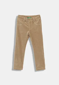 United Colors of Benetton pantaloni copii culoarea bej, uni, 4DZBGE00L imagine