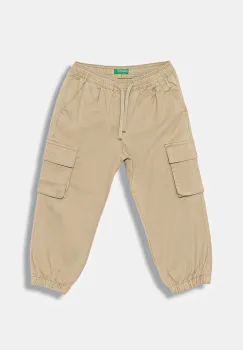 United Colors of Benetton pantaloni copii culoarea bej, uni, 4HM6GF01Z imagine
