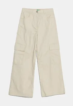United Colors of Benetton pantaloni copii culoarea bej, uni, 4L2VCE040 imagine