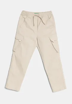 United Colors of Benetton pantaloni copii culoarea bej, uni, 4TCGCF049 imagine