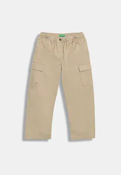 United Colors of Benetton pantaloni copii culoarea bej, uni, 4XZXCF04I imagine