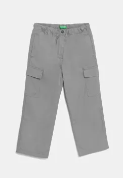 United Colors of Benetton pantaloni copii culoarea gri, neted, 4L2VCF04I imagine