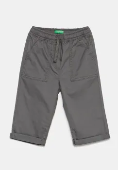 United Colors of Benetton pantaloni copii culoarea gri, neted, 4T48GF026 imagine