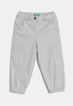 United Colors of Benetton pantaloni copii culoarea gri, neted imagine