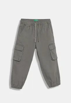United Colors of Benetton pantaloni copii culoarea gri, uni, 4HM6GF01Z imagine