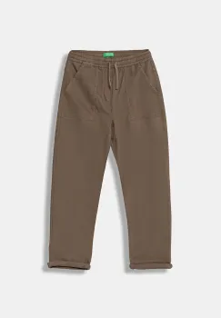 United Colors of Benetton pantaloni copii culoarea maro, uni, 47K0CF03T imagine