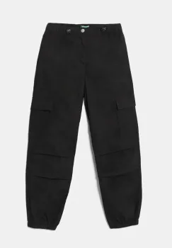 United Colors of Benetton pantaloni copii culoarea negru, neted, 4L2VCF046 imagine