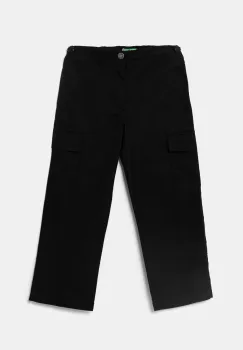 United Colors of Benetton pantaloni copii culoarea negru, neted, 4L2VCF04I imagine