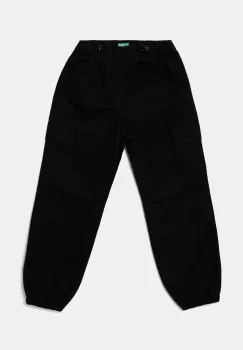 United Colors of Benetton pantaloni copii culoarea negru, neted, 4XZXCF03J imagine