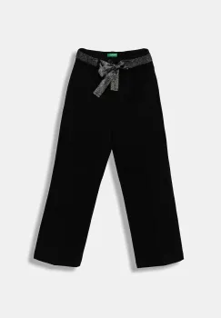 United Colors of Benetton pantaloni copii culoarea negru, uni, 43ZGCF053 imagine