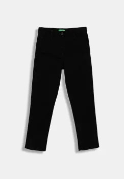 United Colors of Benetton pantaloni copii culoarea negru, uni, 4HM6CF04X imagine