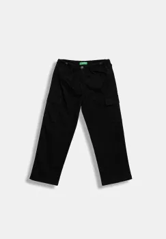 United Colors of Benetton pantaloni copii culoarea negru, uni, 4XZXCF04I imagine