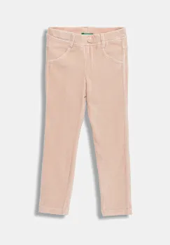 United Colors of Benetton pantaloni copii culoarea roz, uni, 4DZBGE00L imagine