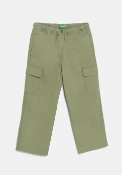 United Colors of Benetton pantaloni copii culoarea verde, neted, 4L2VCF04I imagine