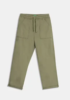 United Colors of Benetton pantaloni copii culoarea verde, neted, 4T48CF03T imagine