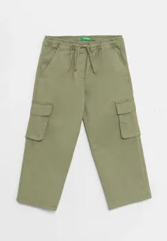 United Colors of Benetton pantaloni copii culoarea verde, neted, 4TCGGF02B imagine