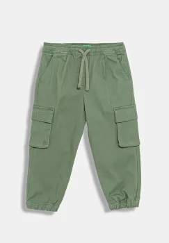 United Colors of Benetton pantaloni copii culoarea verde, uni, 4HM6GF01Z imagine
