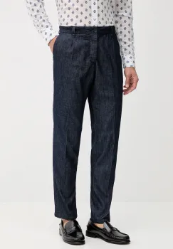 United Colors of Benetton pantaloni culoarea bleumarin, cu fason chinos, 40QFUF05J imagine