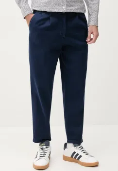 United Colors of Benetton pantaloni culoarea bleumarin, drept, 4Q60UF05G imagine