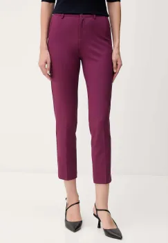 United Colors of Benetton pantaloni culoarea bleumarin, drept, high waist, 4L4H557R4 imagine