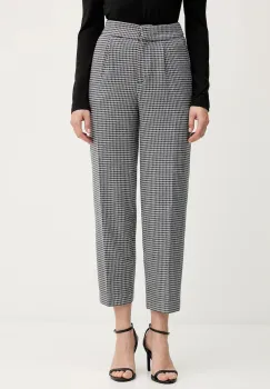 United Colors of Benetton pantaloni culoarea negru, drept, high waist, 44BWDF0AE imagine