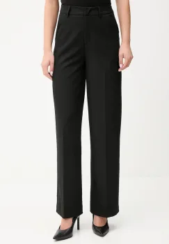 United Colors of Benetton pantaloni culoarea negru, drept, high waist, 4L4HDF07F imagine