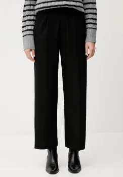 United Colors of Benetton pantaloni culoarea negru, lat, high waist, 4QIKDF0AC imagine