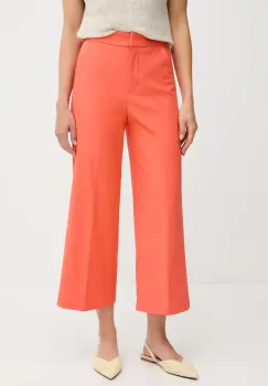 United Colors of Benetton pantaloni culoarea portocaliu, lat, high waist, 42A8DF08R imagine