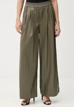 United Colors of Benetton pantaloni culoarea verde, lat, high waist, 4M3CDF0A8 imagine