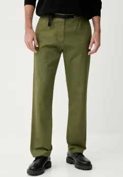 United Colors of Benetton pantaloni de bumbac barbati, culoarea verde, drept, 4KVBUF05F imagine
