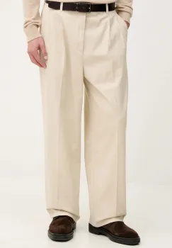 United Colors of Benetton pantaloni de bumbac culoarea bej, cu fason chinos, 4XVTUF05U imagine