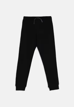 United Colors of Benetton pantaloni de bumbac pentru copii culoarea negru, neted, 3J68CF058 imagine