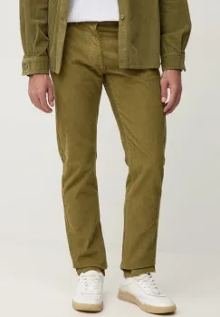 United Colors of Benetton pantaloni de catifea cord culoarea verde, drept, 4FYHU7B88 imagine