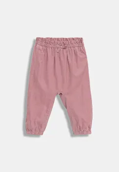 United Colors of Benetton pantaloni de catifea reiata pentru bebelusi culoarea roz, uni, 4O5GAF01Q imagine