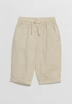 United Colors of Benetton pantaloni de in pentru copii culoarea bej, neted, 43WBGF01H imagine