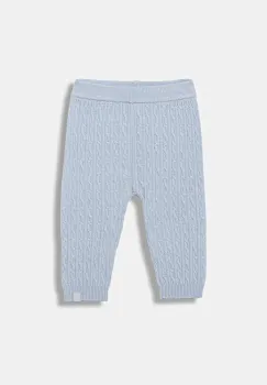 United Colors of Benetton pantaloni de lana pentru bebelusi albastru neted 106WAF008 imagine