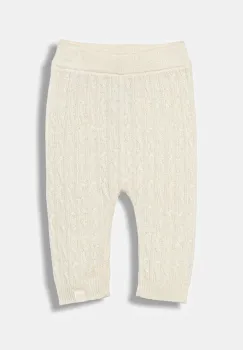 United Colors of Benetton pantaloni de lana pentru bebelusi culoare bej neteda 106WAF008 imagine