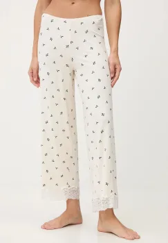 United Colors of Benetton pantaloni de pijama culoarea bej, 32V93F04S imagine