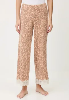 United Colors of Benetton pantaloni de pijama culoarea bej, 32V93F04S imagine