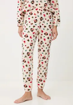 United Colors of Benetton pantaloni de pijama culoarea bej, 39EZ3F04V imagine