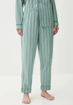 United Colors of Benetton pantaloni de plaja din bumbac culoarea turcoaz, bumbac, 4MYG3F00M imagine