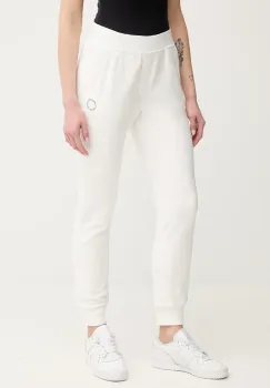 United Colors of Benetton pantaloni de trening culoarea alb, cu imprimeu, 31NB3F04E imagine