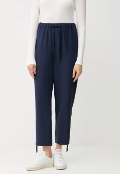 United Colors of Benetton pantaloni de trening culoarea bleumarin, uni, 40A6DF09V imagine