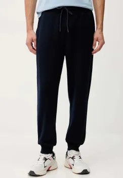 United Colors of Benetton pantaloni de trening din bumbac culoarea negru, uni, 342ZUF01B imagine