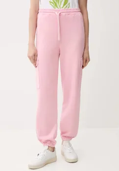 United Colors of Benetton pantaloni de trening din bumbac culoarea roz, uni, 39BLDF01B imagine