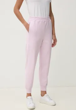 United Colors of Benetton pantaloni de trening din bumbac femei, culoarea roz, uni, 3UNIDF01A imagine