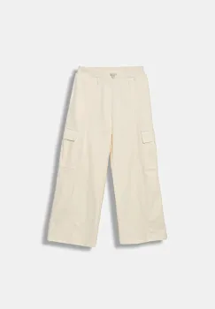 United Colors of Benetton pantaloni de trening din bumbac pentru copii culoarea bej, uni, 3NBMCF06O imagine
