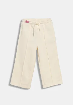 United Colors of Benetton pantaloni de trening din bumbac pentru copii culoarea bej, uni, 3NBMGF04Y imagine