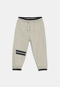 United Colors of Benetton pantaloni de trening din bumbac pentru copii culoarea gri, cu imprimeu, 3BC1GF04O imagine