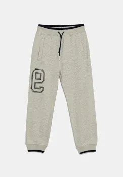United Colors of Benetton pantaloni de trening din bumbac pentru copii culoarea gri, uni, 3BC1CF065 imagine